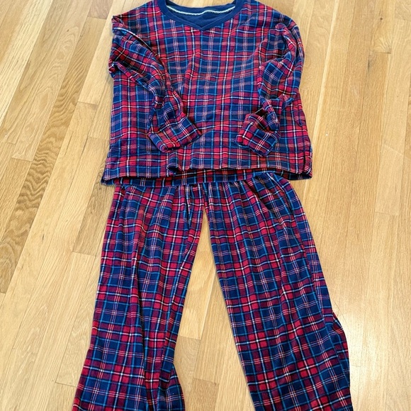 Plaid Long Sleeve Pajama Nautica Set - Red and Blue medium - Picture 9 of 11
